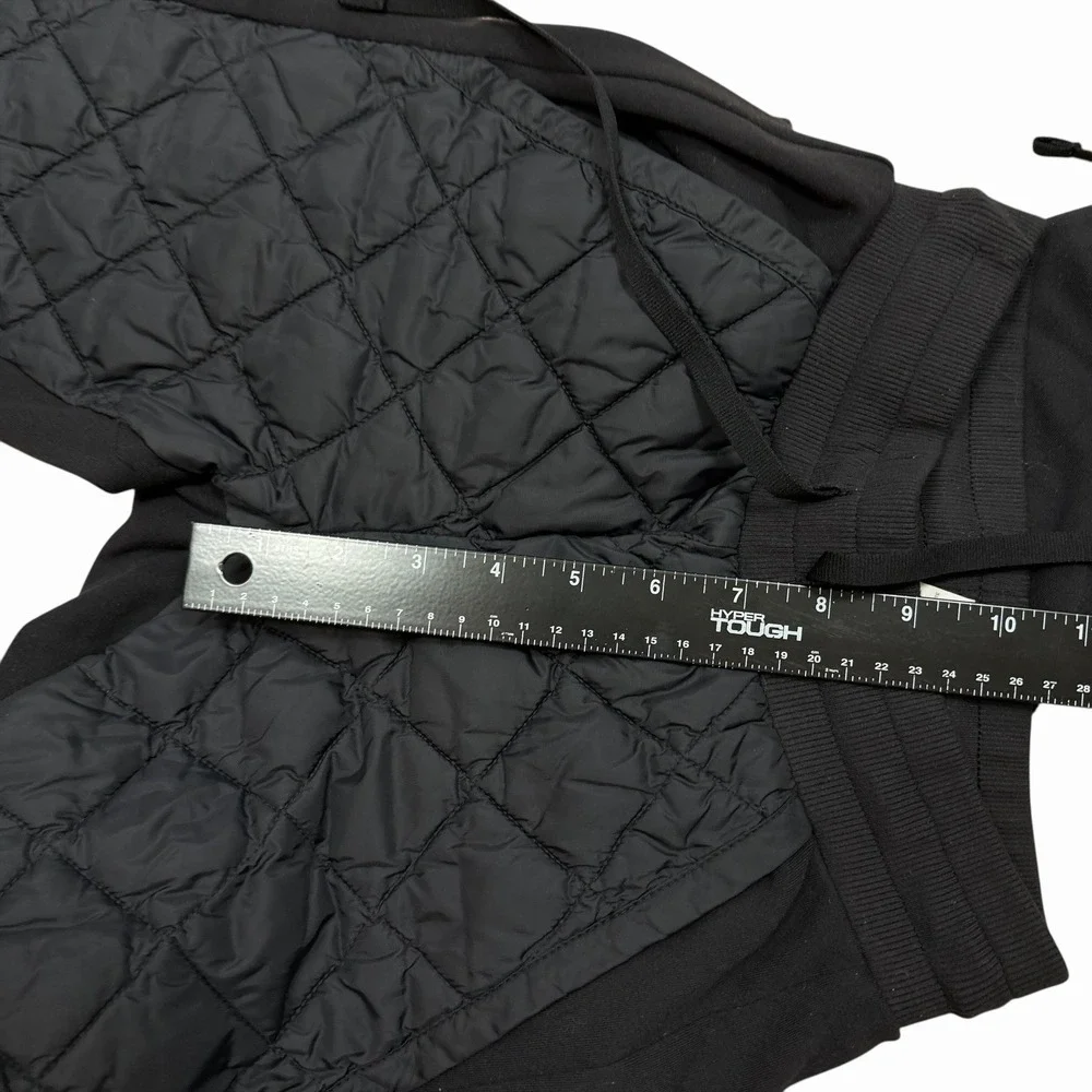 ALO Yoga Airbrush Winter Warm High-Waist Moto Puffer Pant Jogger Black‎ XXS